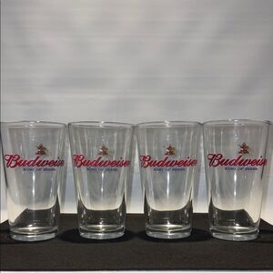 Budweiser Red Logo pint Glass Set